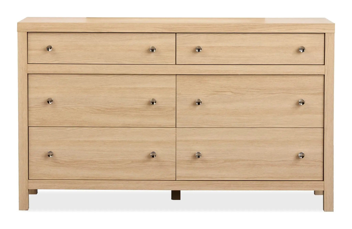 Merrifield Double Drawer Dresser | 4 Pieces | Oak Veneer | Bedroom