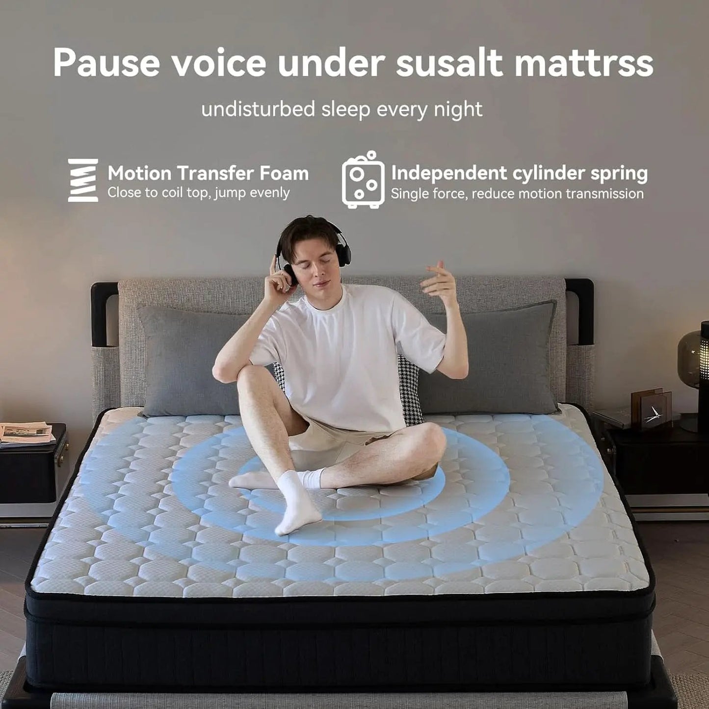 CertiPUR-US Certified 10 Inch Queen Hybrid Memory Foam Mattress from PriceLows™