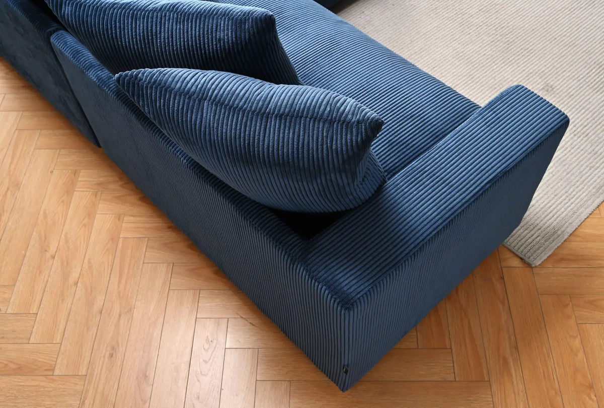 Luxe Oversized Sectional Sofa | 2 Piece L Shaped Couch | Chaise Included | Deep-Seated Design