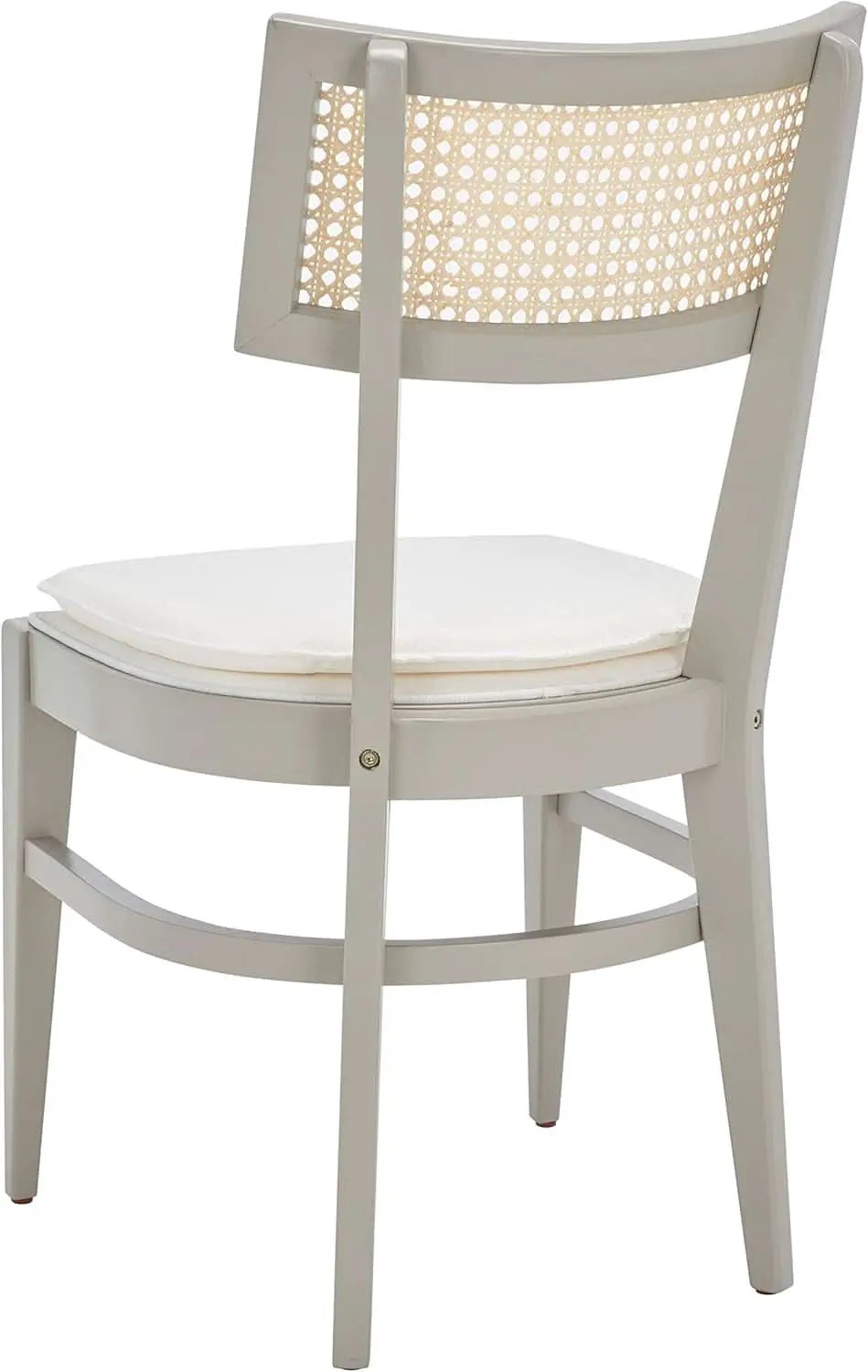 Coastal Grey Cane Seat Cushion Dining Chair For Kitchen from PriceLows™