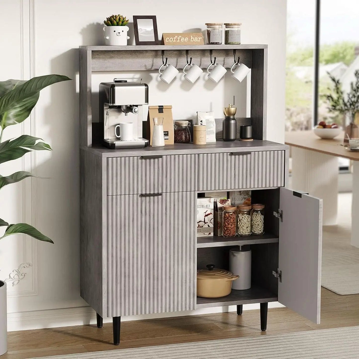Grey Sideboard Cabinet With 2 Drawers For Dining Room from PriceLows™
