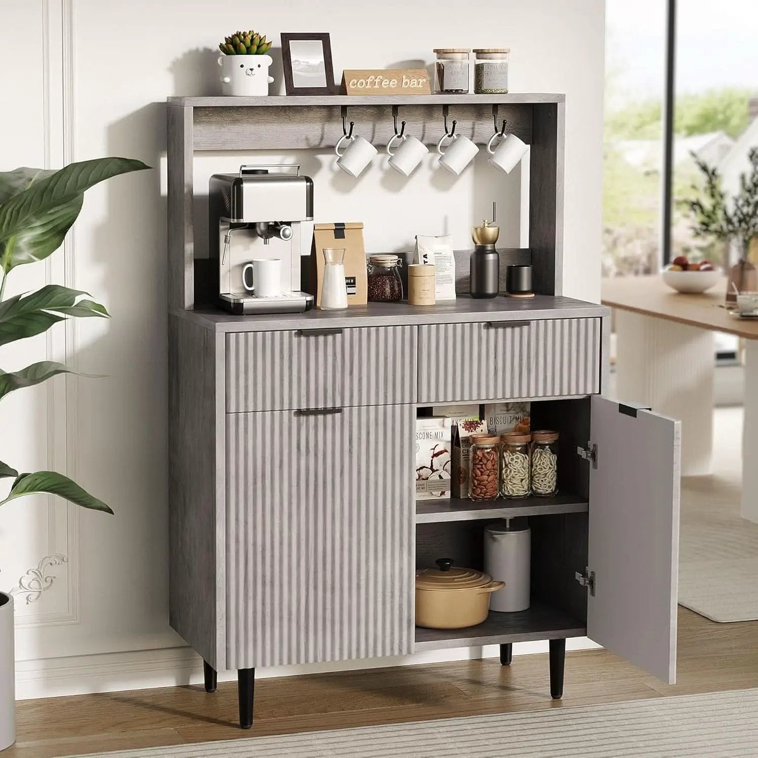 Grey Sideboard Cabinet With 2 Drawers For Dining Room from PriceLows™