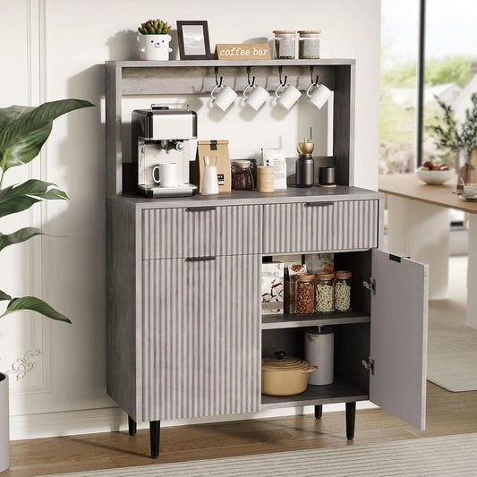 Grey Sideboard Cabinet With 2 Drawers For Dining Room from PriceLows™
