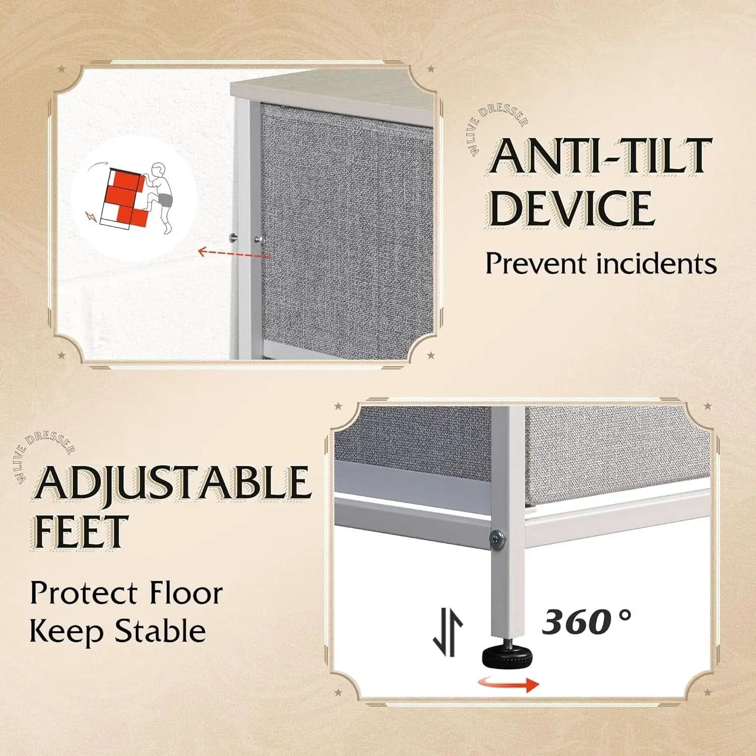 Tall Fabric Dresser Storage Tower With 11 Deep Drawers from PriceLows™