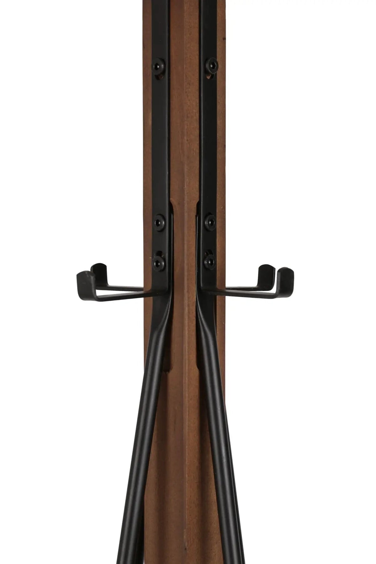 Freestanding Coat Rack | Reclaimed Wood And Metal | 71 Inch Height | Cross Wood Base