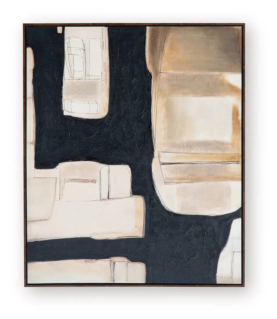 Feyville Wall Art | 50.25 x 1.63 x 60 in | Home Furniture | Black / Brown / Cream