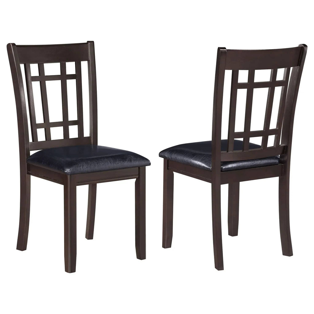 Lavon Wood Dining Side Chair Black and Espresso (Set of 2) | 18.5 x 21.25 x 38.25 in | Wood | Dining Room