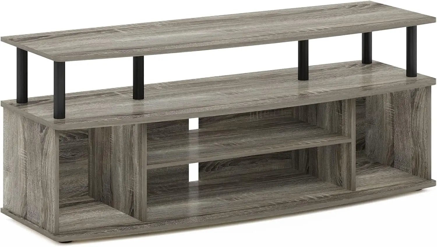 Large Entertainment Center for 55 Inch TV Oak and Black from PriceLows™