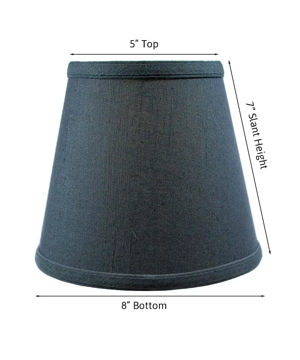 Clip On Lamp Shade | 8W X 7H | Navy Blue | Textured Finish