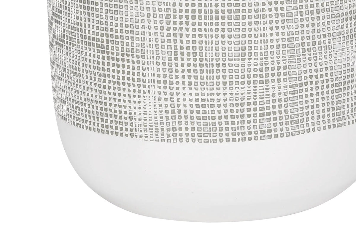 Gray Ceramic Table Lamp | 27 Inch Height | Smooth White And Gray Base | 5 Ft Transparent Cord