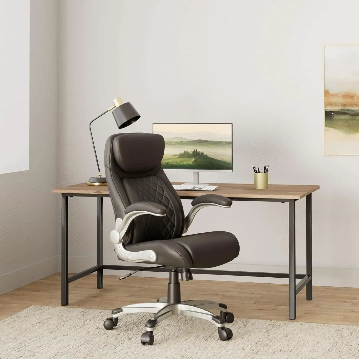 Ergonomic Office Chair With Adjustable Lumbar Support Black from PriceLows™