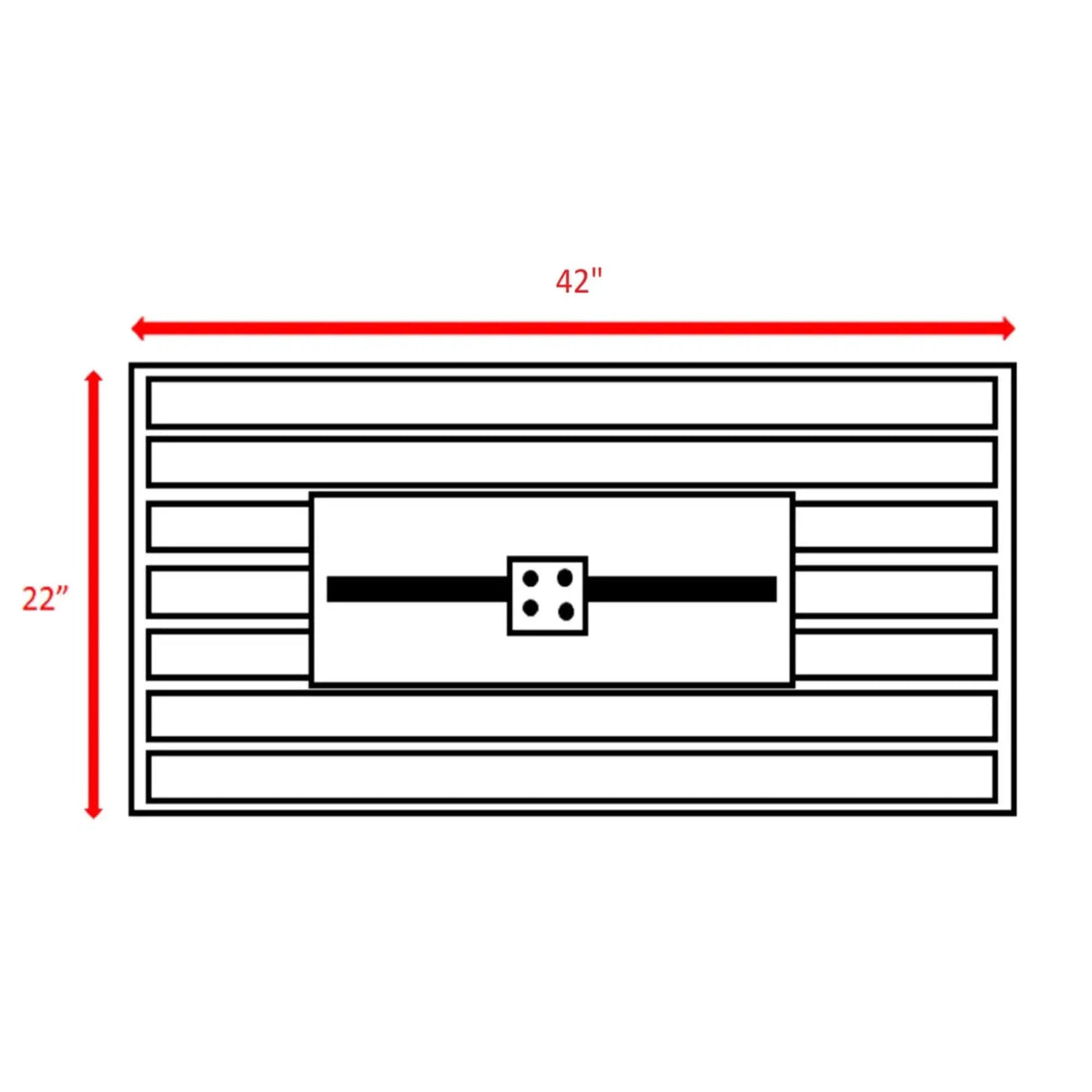 Rectangular Fire Pit | Heavy Steel Frame | Wood Burning