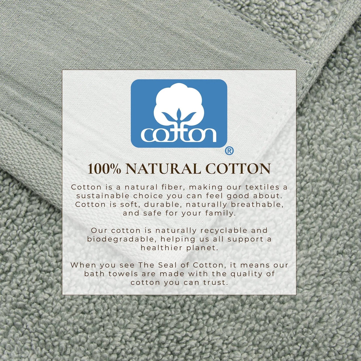 Cotton Linen-Like Border 6-Piece Towel Set - Priya Collection from PriceLows™