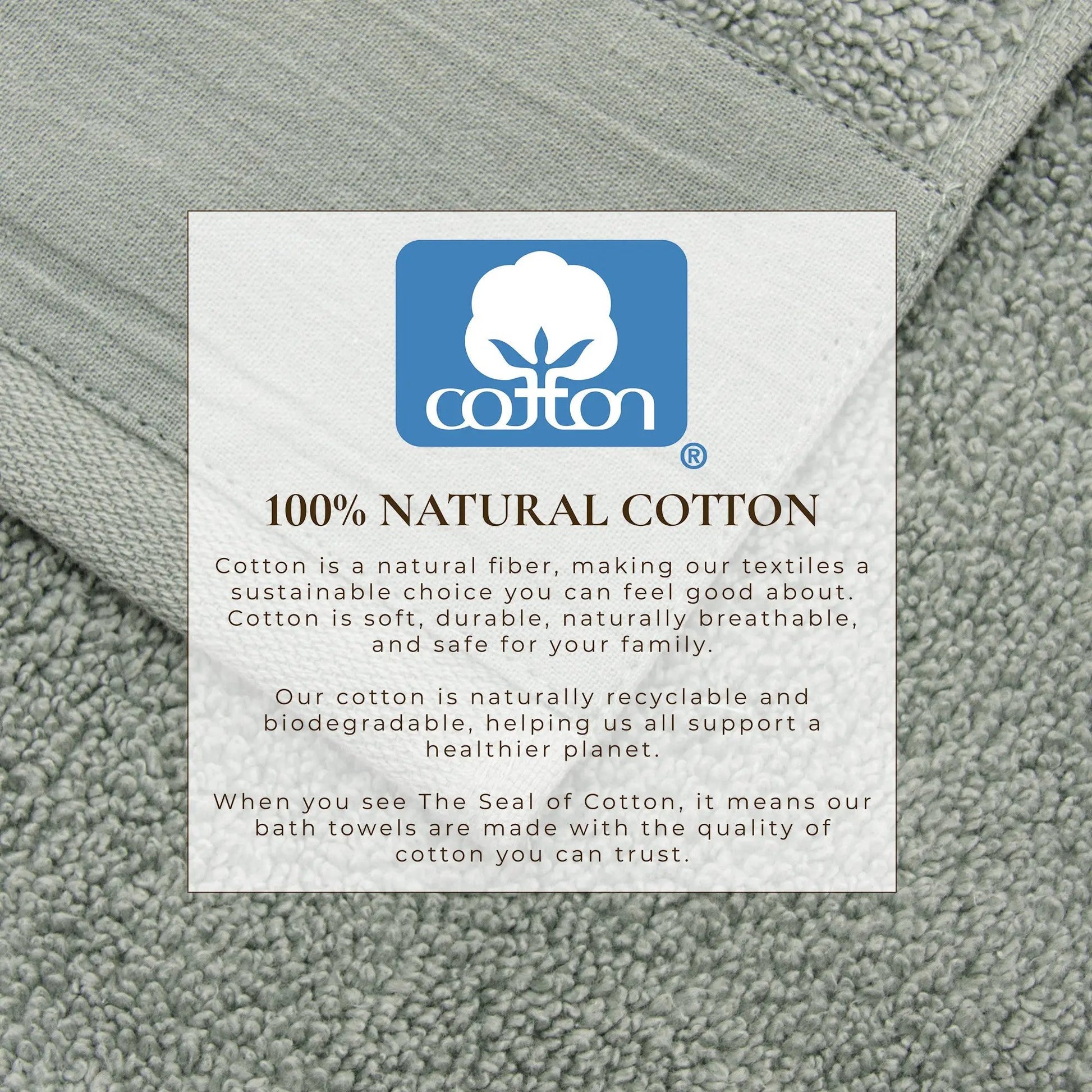 Cotton Linen-Like Border 6-Piece Towel Set - Priya Collection from PriceLows™
