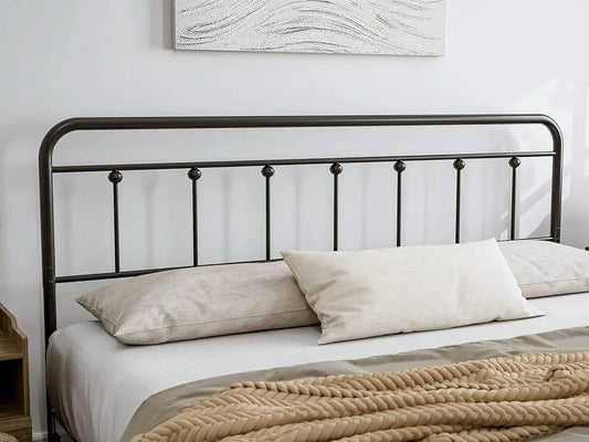 Adjustable Height Metal Headboard in Farmhouse Victorian Style from PriceLows™