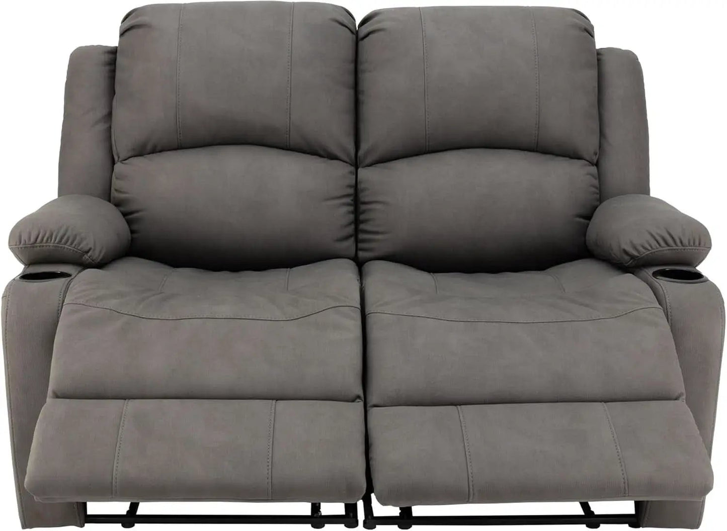 58 Inch Wall Hugger Double Recliner RV Theater Seats Slate from PriceLows™