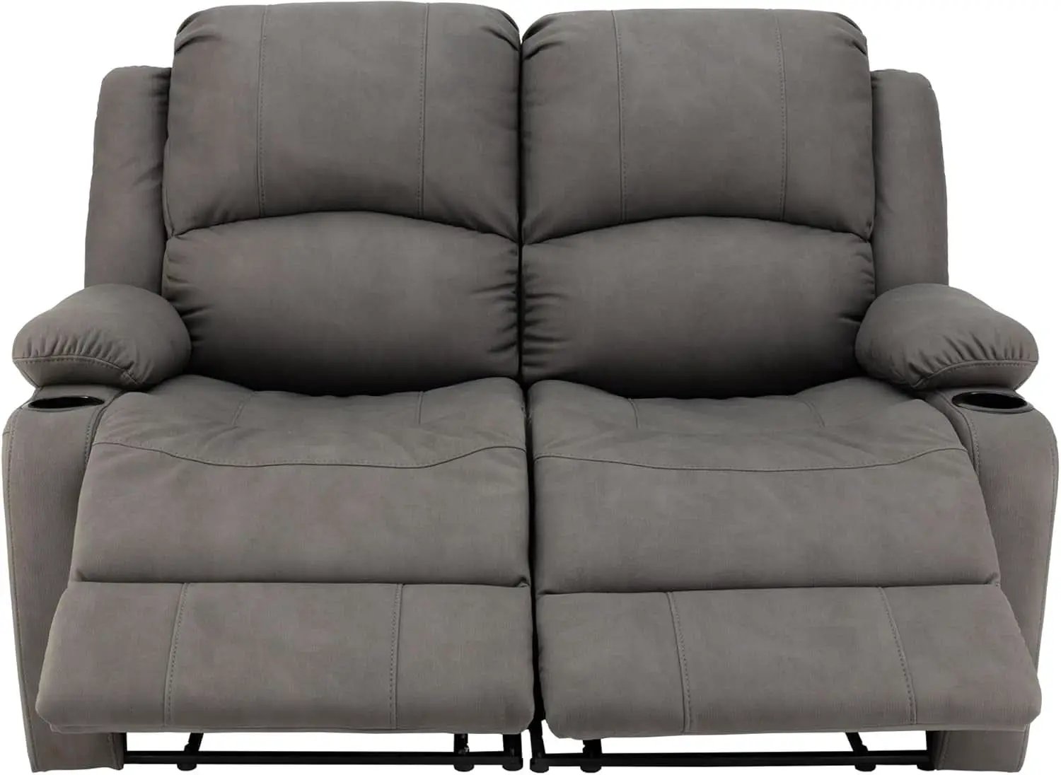 58 Inch Wall Hugger Double Recliner RV Theater Seats Slate from PriceLows™