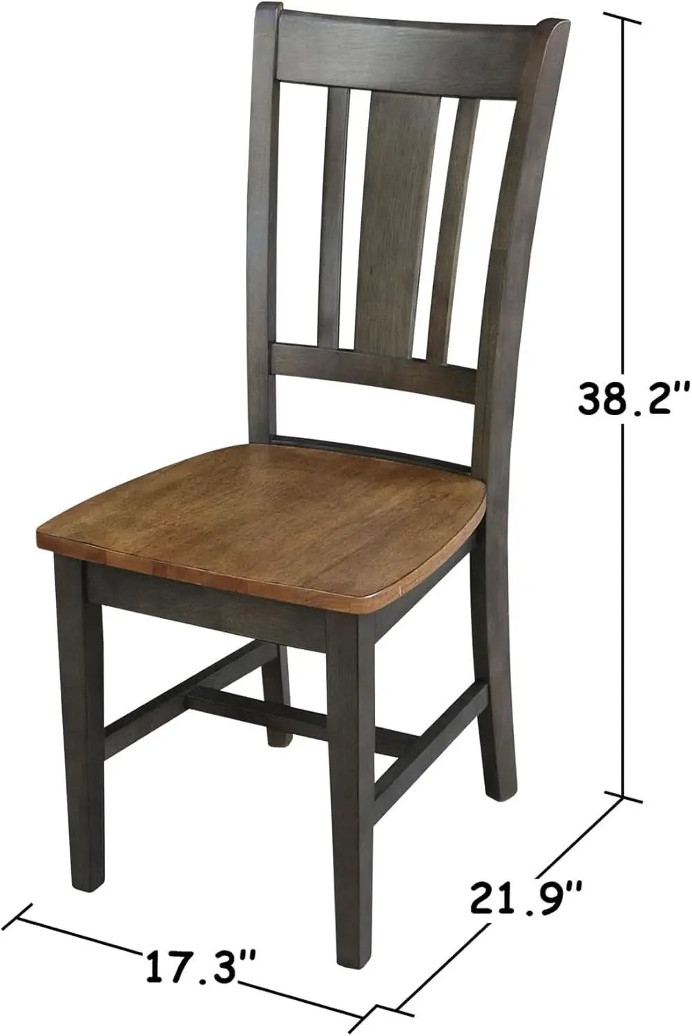 International Concepts Splatback Dining Chair Hickory Washed Coal from PriceLows™