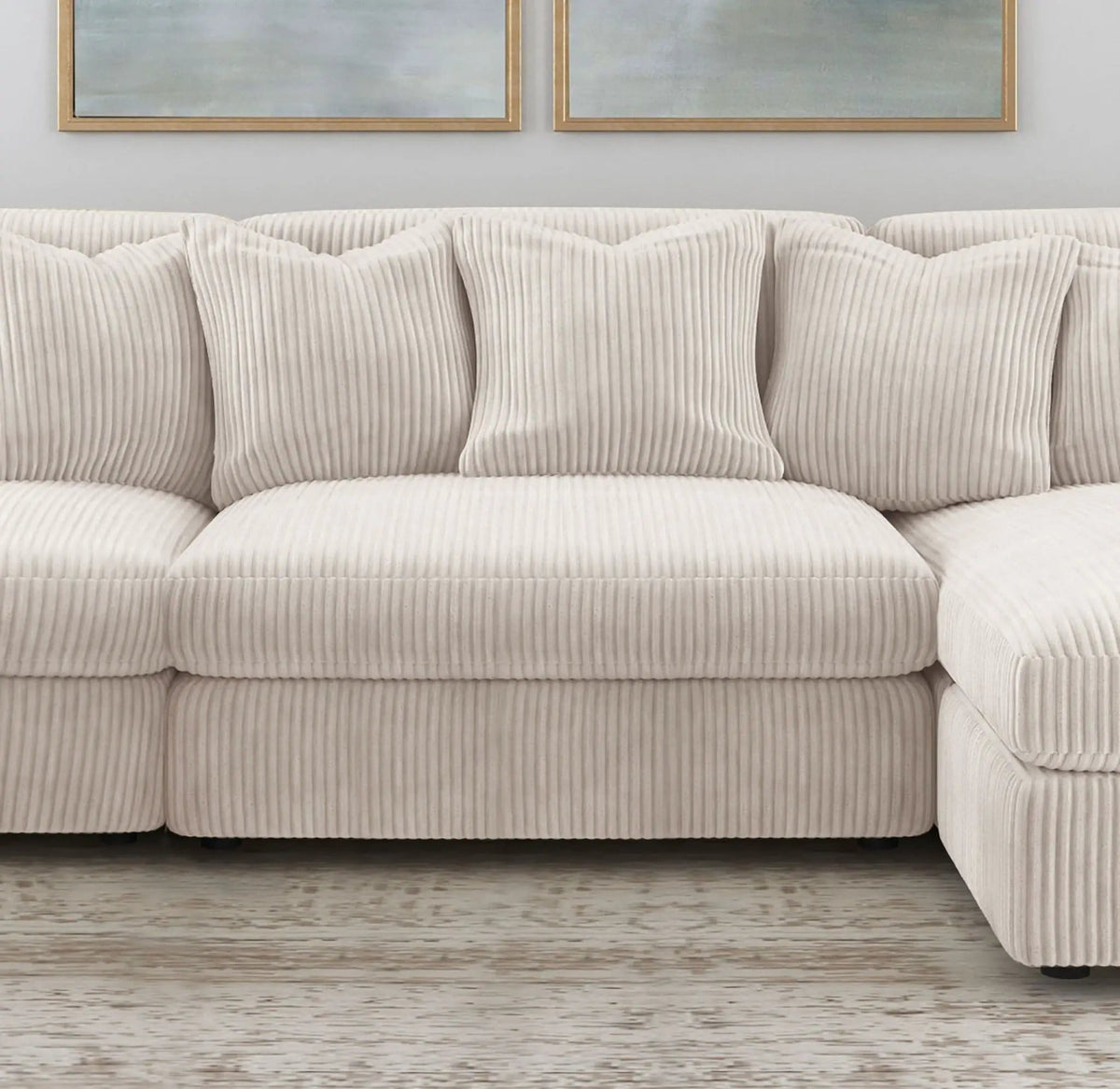 Blaine Upholstered Armless Chair Sand | 41 x 45.5 x 34 in | Home Furniture | Home