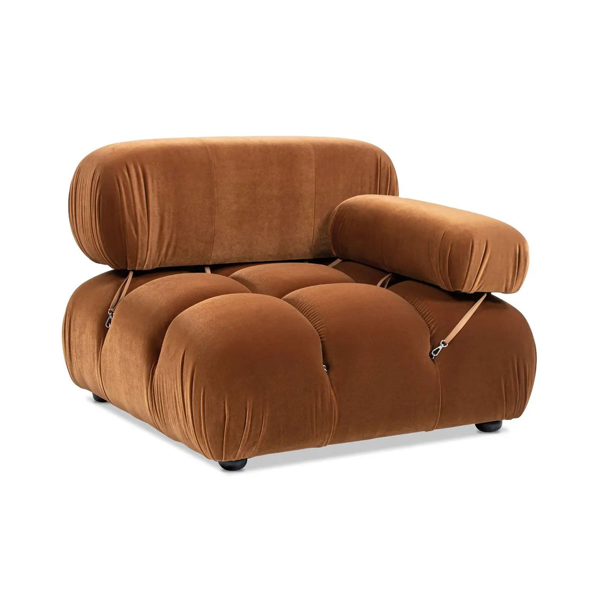 Marcel Bubble Modular Lounge Arm Chair | 15 Inch Low Seat | High-Density Foam | Modern Design