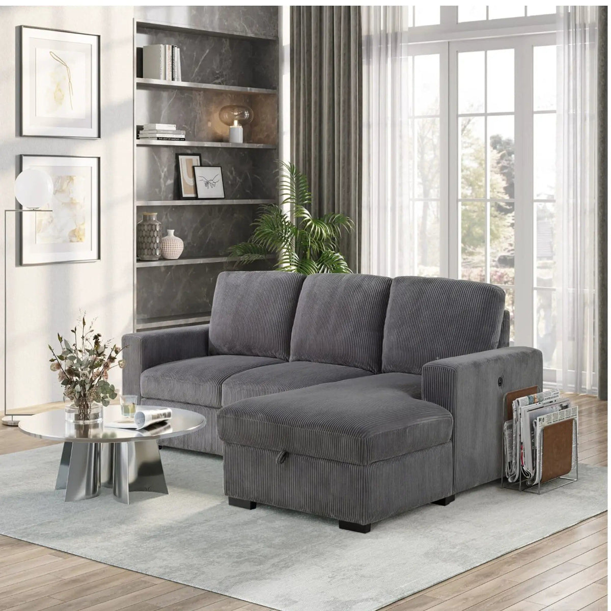 Melody Contemporary Design Sectional Sofa | 2 Pieces | Fabric | Living Room