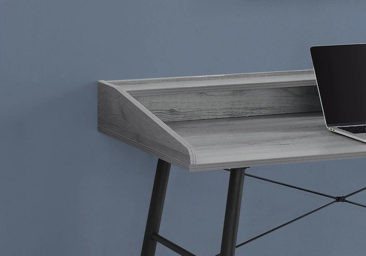 Sturdy Computer Desk With Shelves | 47.25 Inch Width | Matching Metal Base | 34 Inch Height