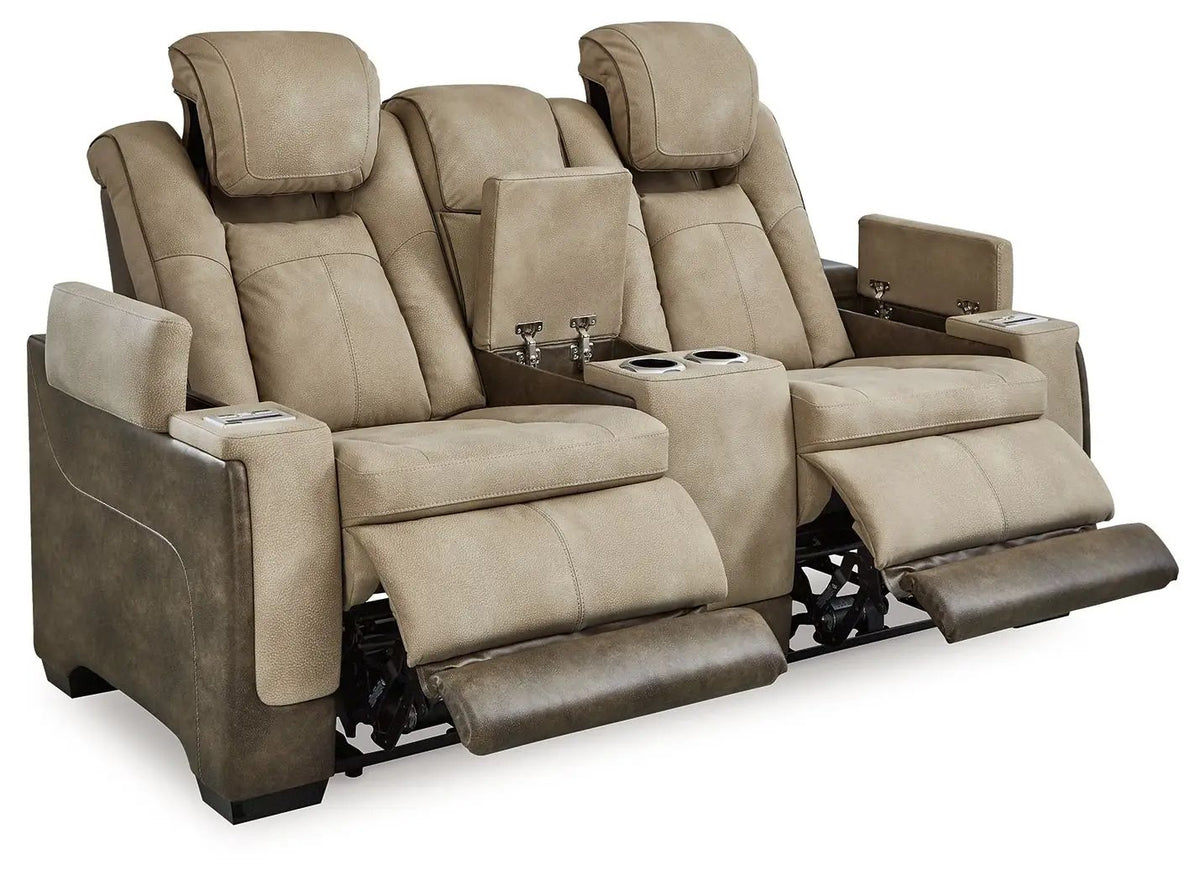 Next-Gen Durapella Power Reclining Loveseat | Two-Tone Upholstery | Water-Repellent | 75 Inch Length