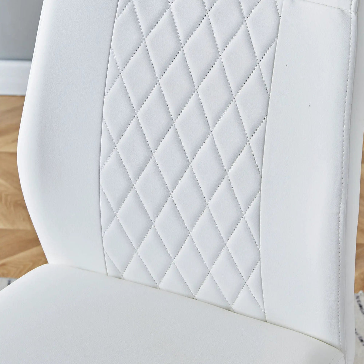 Modern Dining Chairs | Padded Seat | Metal Legs | Anti-Slip Footpads