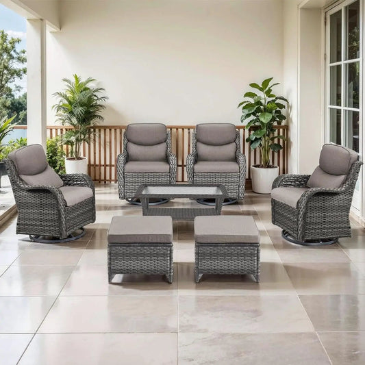 Comfortable Outdoor Swivel Rocker Patio Chairs Set from PriceLows™