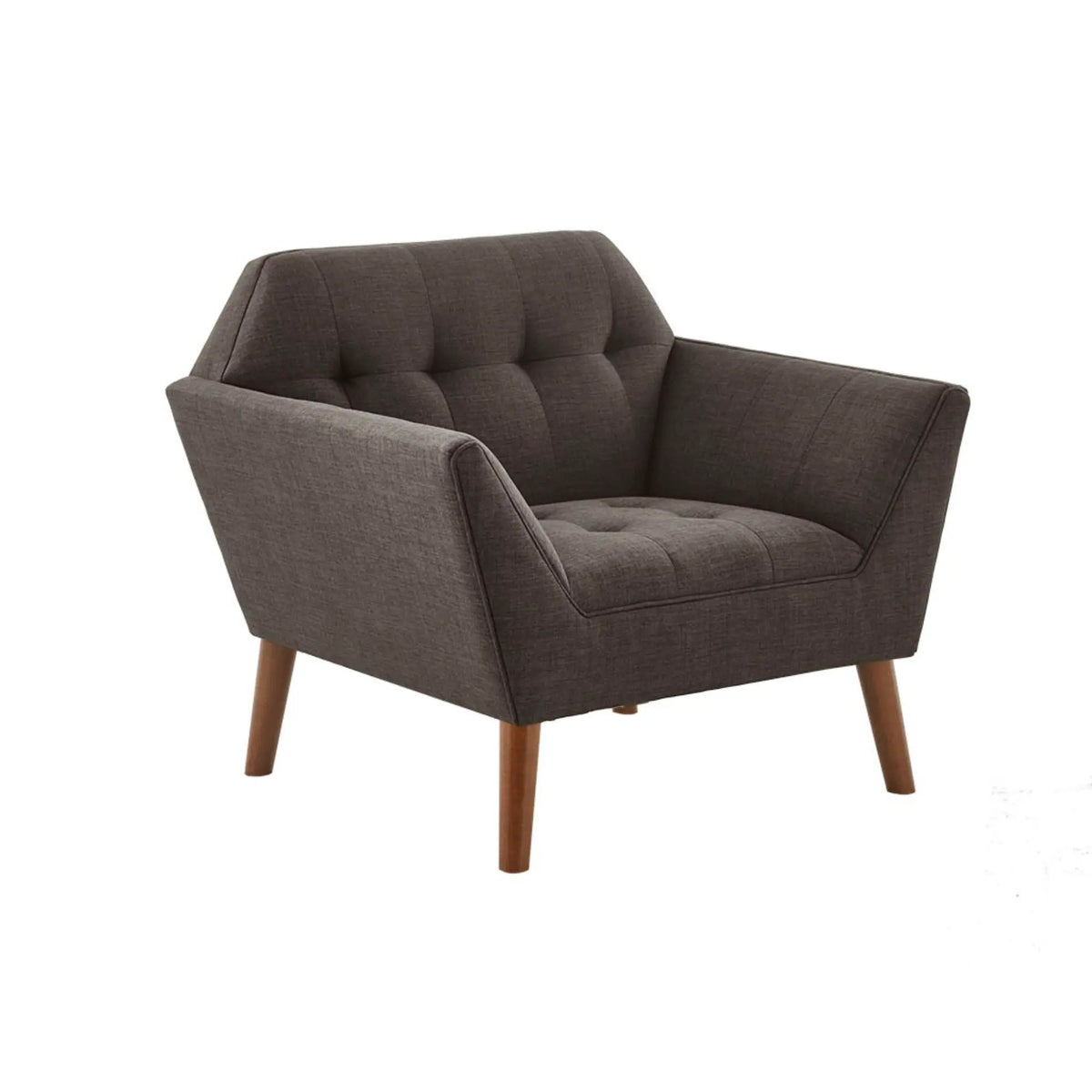Modern Lounge Chair | Button Tufting | Mid-Century Design | Comfortable Armrests