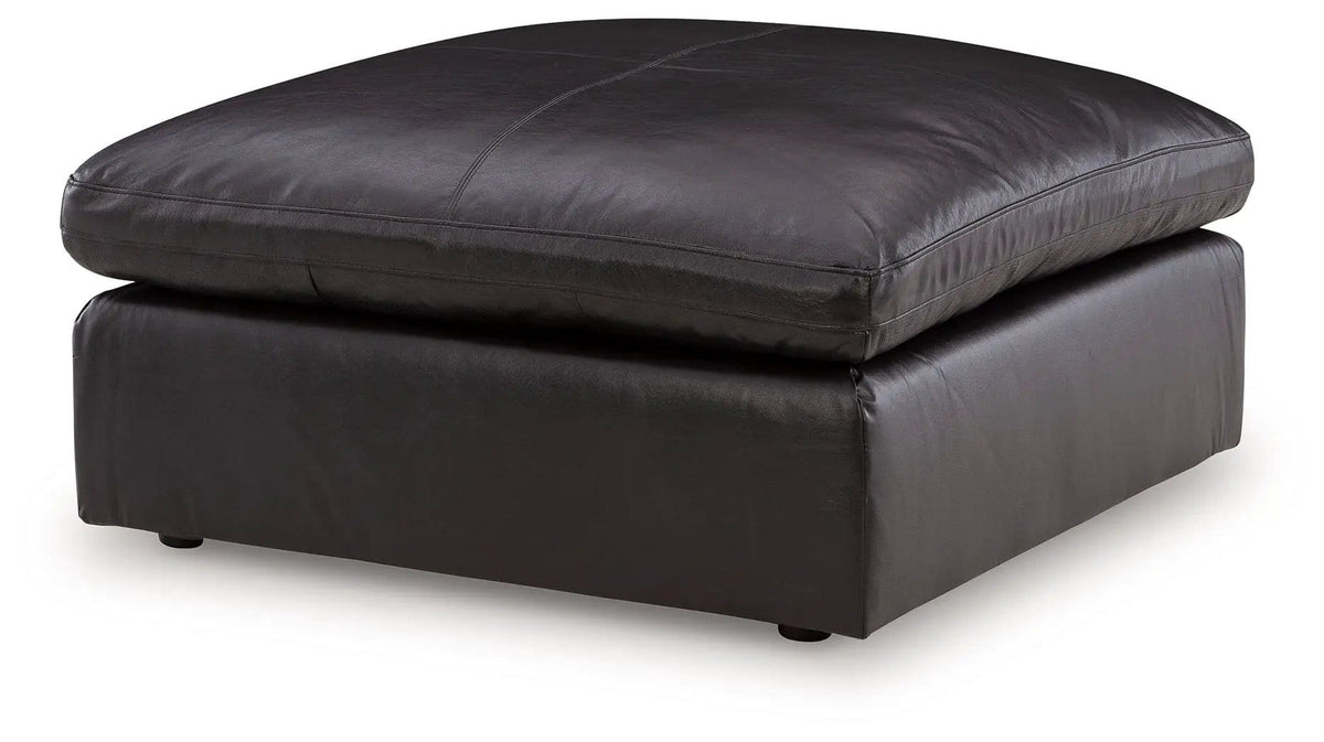 Emilia Oversized Accent Ottoman | 2 Pieces | Faux Leather | Living Room