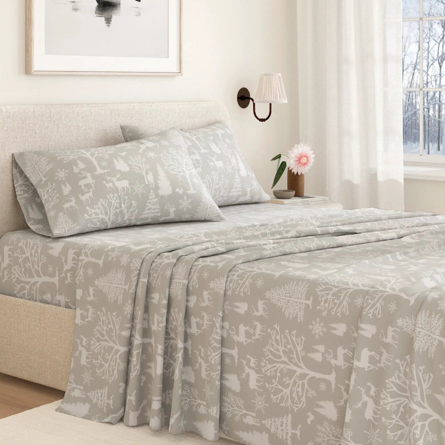 Turkish Cotton Flannel Sheet - Lakeview Collection from PriceLows™