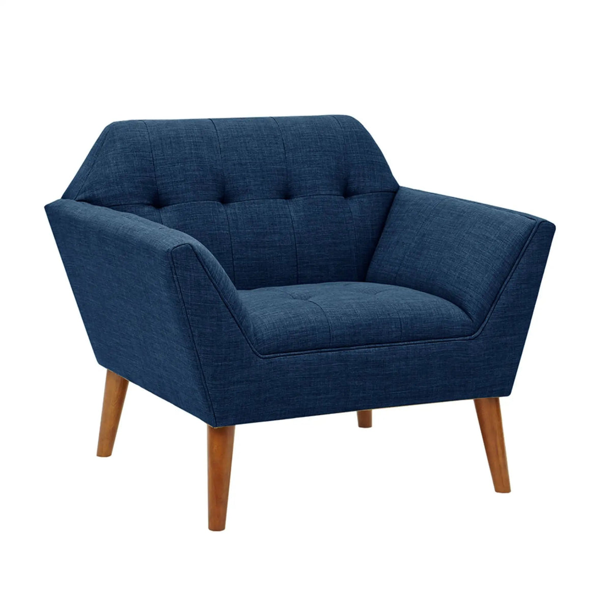 Modern Lounge Chair | Button Tufting | Mid-Century Design | Comfortable Armrests