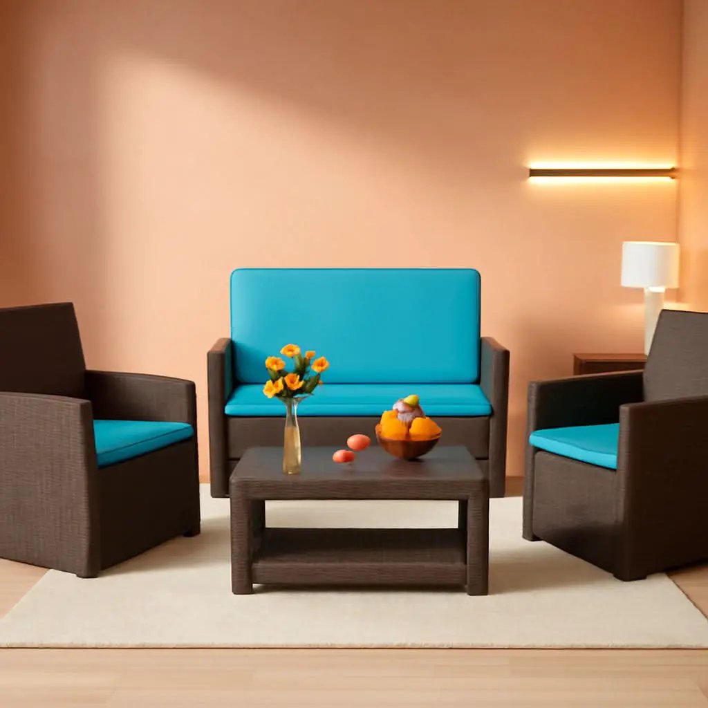 4 Piece Outdoor Patio Furniture Set Wicker Conversation from PriceLows™