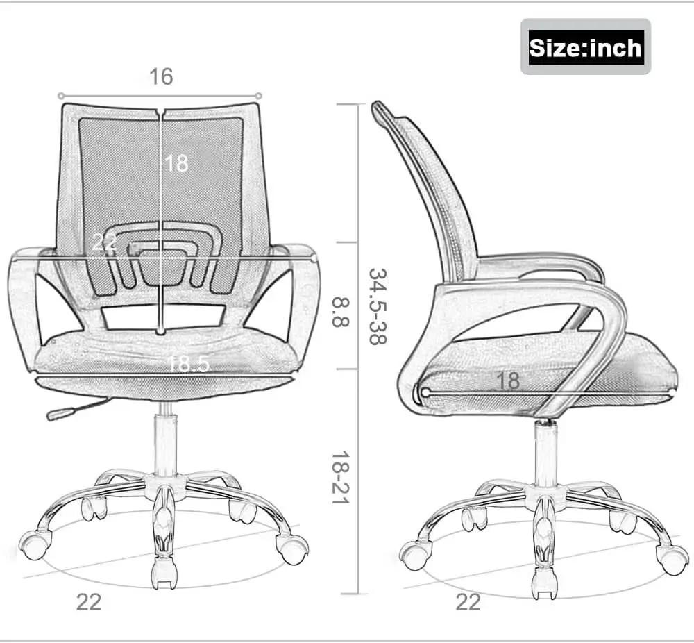 Pink Mesh Executive Office Chair With Lumbar Support from PriceLows™