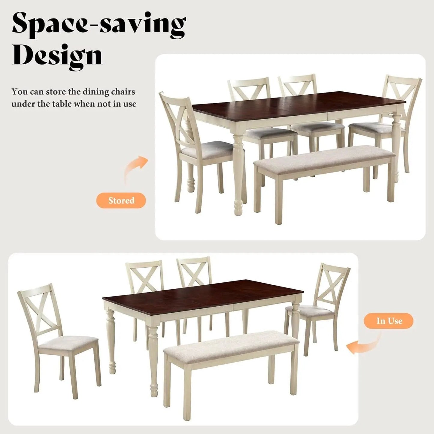 71 Inch Premium Solid Wood Dining Table Walnut Finish from PriceLows™