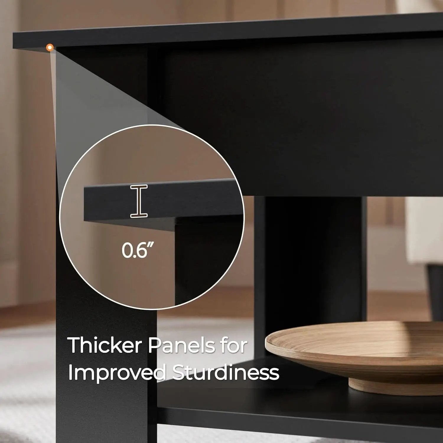 Lift Top Coffee Table With Hidden Compartment 47.5 Inch from PriceLows™