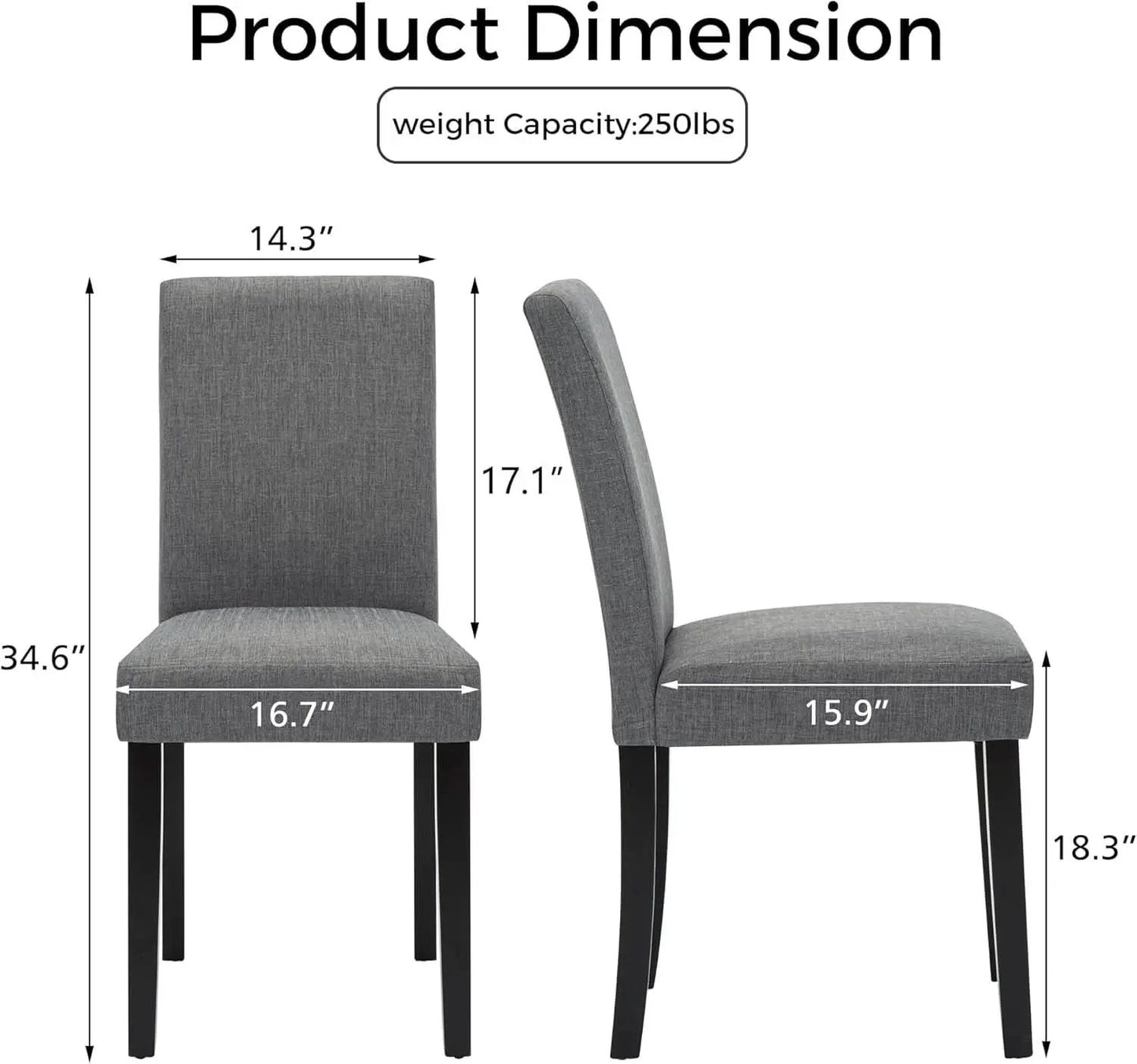 Set of 6 Mid Century Modern Upholstered Dining Chairs from PriceLows™