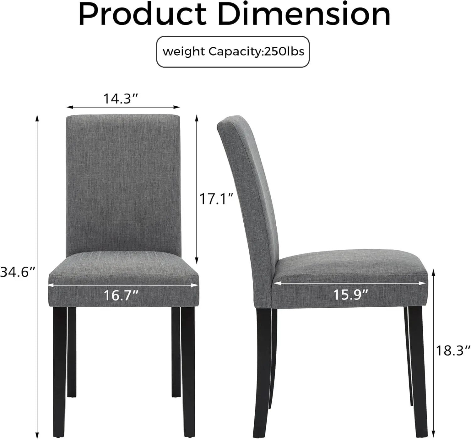 Set of 6 Mid Century Modern Upholstered Dining Chairs from PriceLows™