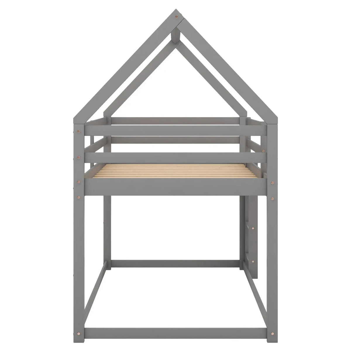 Low Bunk Bed | House-Shaped Frame | Ladder Included | Pine Wood Construction