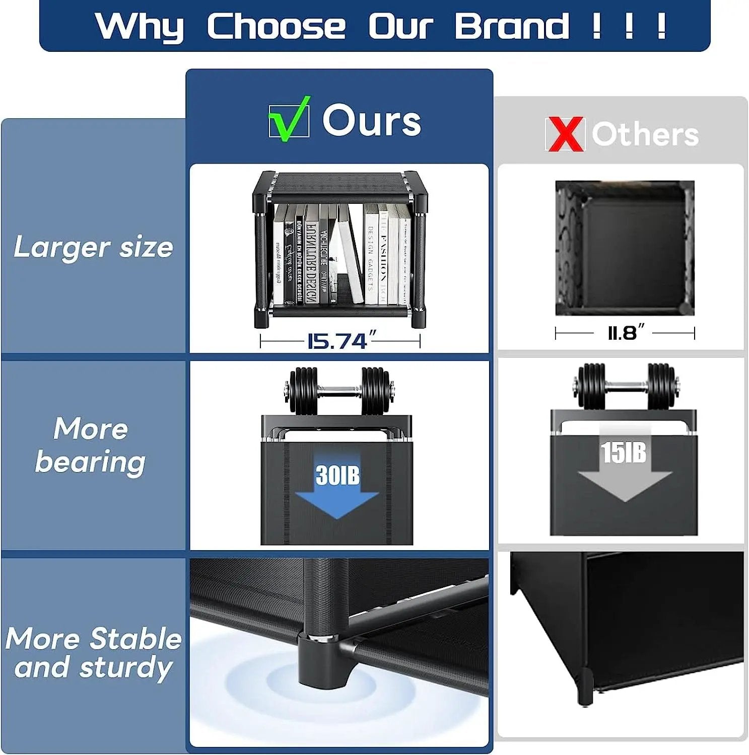 Black Twelve Cube Metal Bookcase System For Home Office from PriceLows™