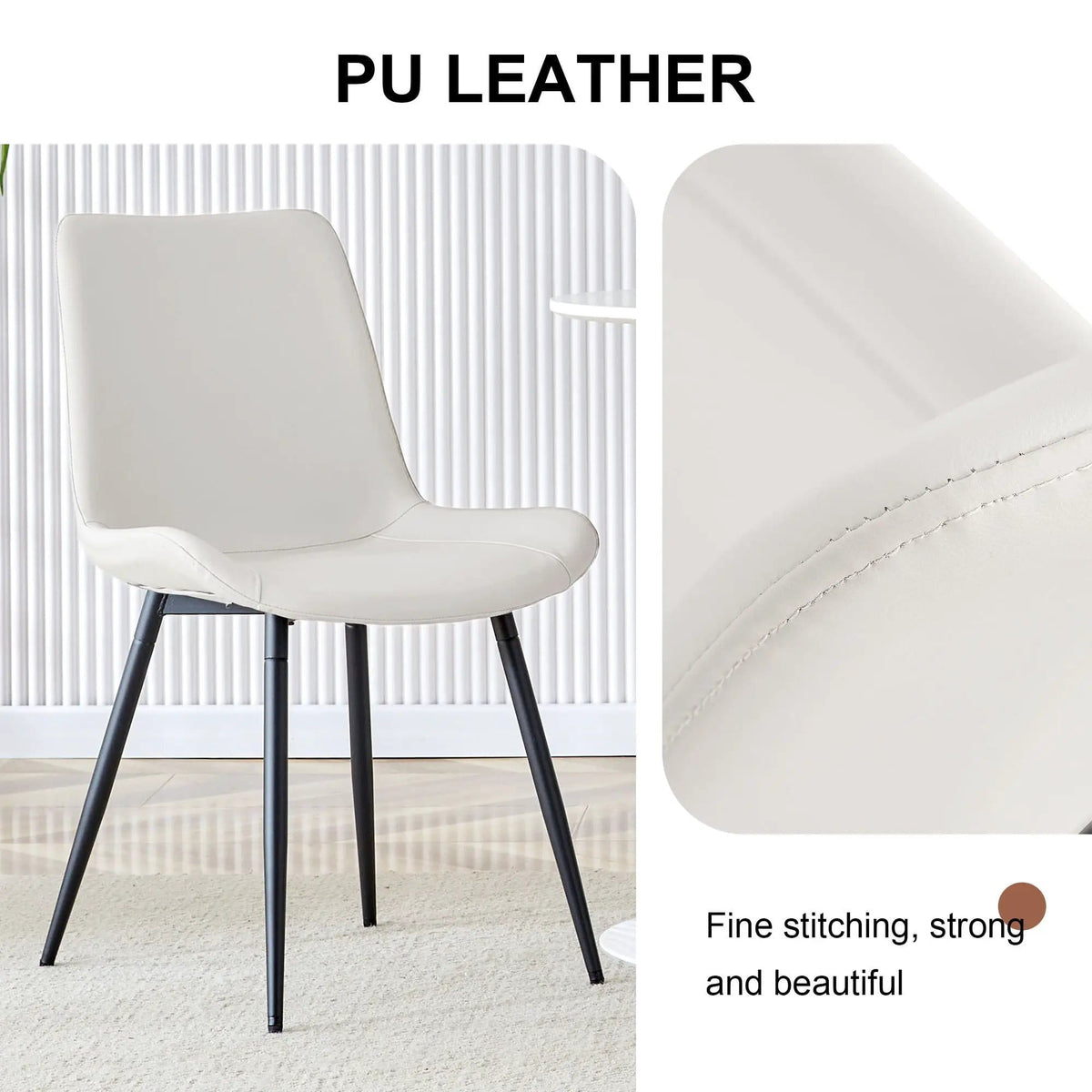 Modern Medieval Style Restaurant Cushioned Chairs With Suede Backrests Chair Set | 3 Pieces | Fabric & Metal | Dining Room