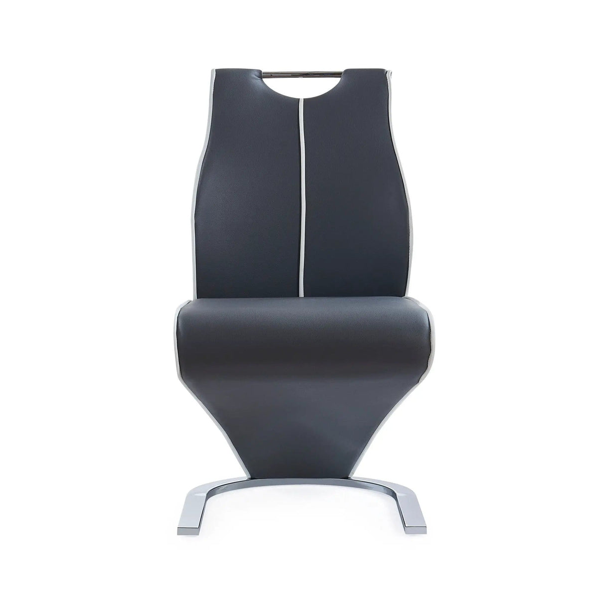 Anne Dining Chairs (Set of 2) | 17.32 x 25.79 x 34.25 in | Metal | Gray Pu