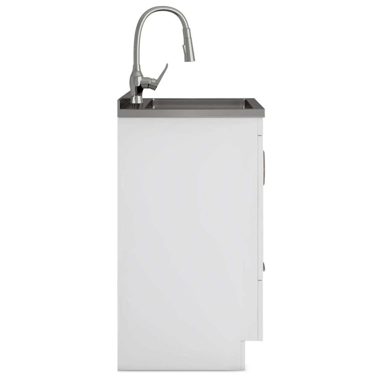 Reed Deluxe Laundry Cabinet | Pull-Out Faucet | Stainless Steel Sink | Two Doors And Bottom Drawer
