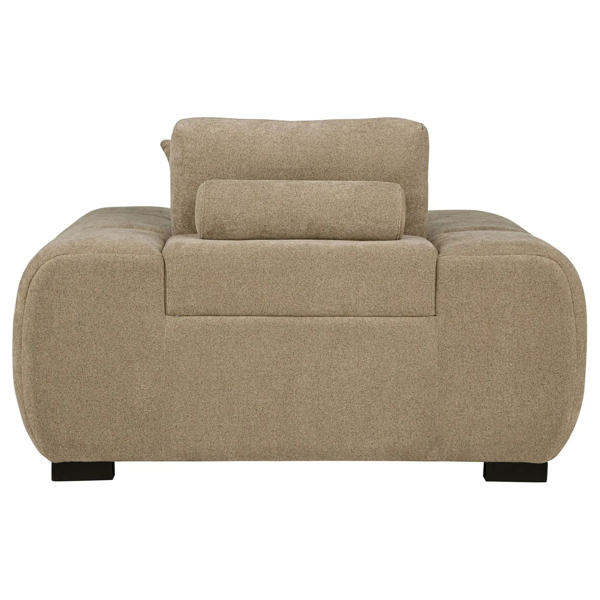 Octavia Upholstered Track Arm Accent Chair Camel | 54.75 x 41.75 x 35.5 in | Living Room Furniture | Living Room