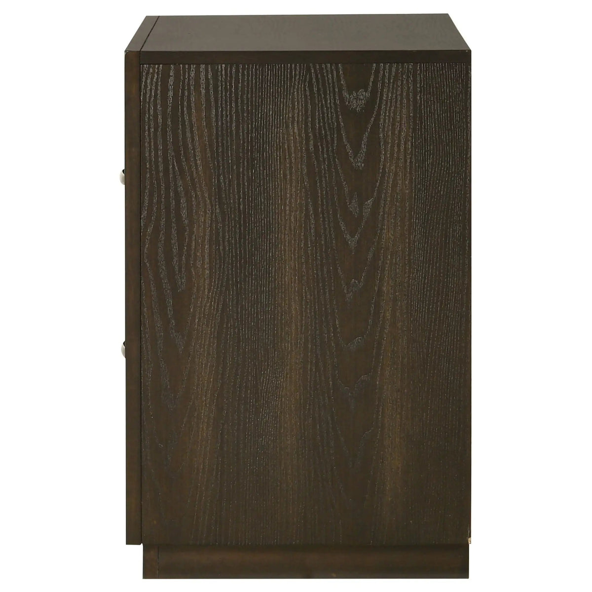 Atlas 2-drawer Bedroom Nightstand Bedside Table Dark | 27.25 x 16.25 x 25.75 in | Rubberwood & Engineered Wood | Oak