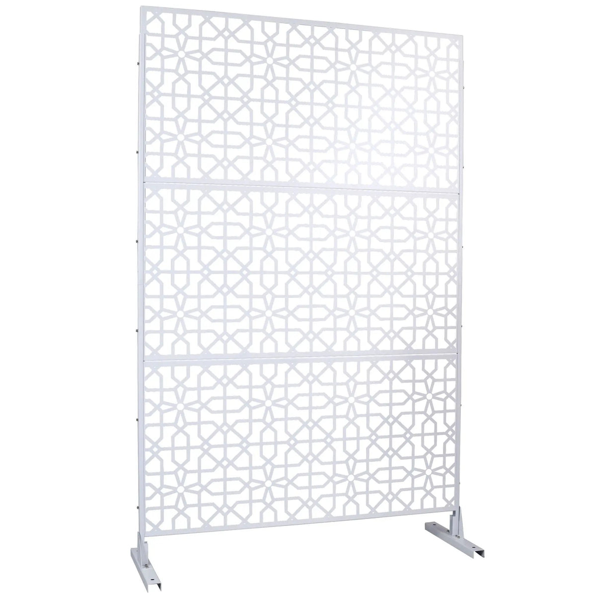 Metal Freestanding Privacy Screen | Rust Resistant Panel | Indoor Outdoor
