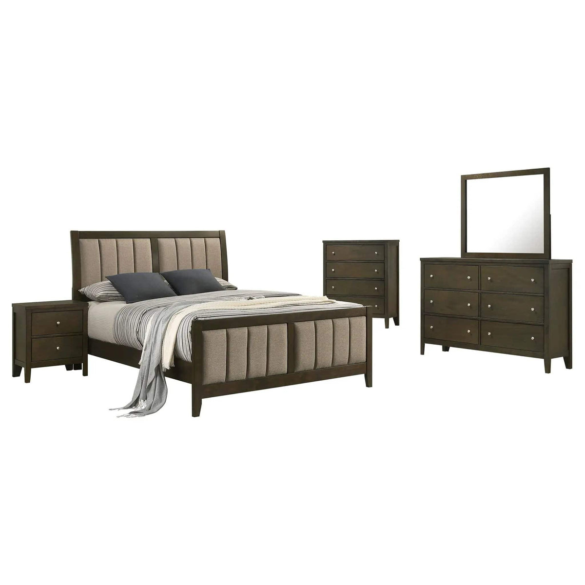 Wilkes 5-piece Queen Bedroom Set Dark Cocoa | 5-Piece Set | Metal | Bedroom