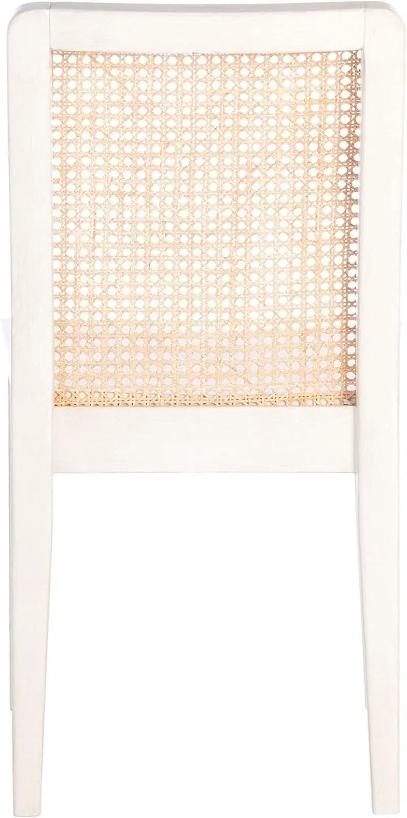 Coastal White And Natural Rattan Dining Chair Set Of 2 from PriceLows™