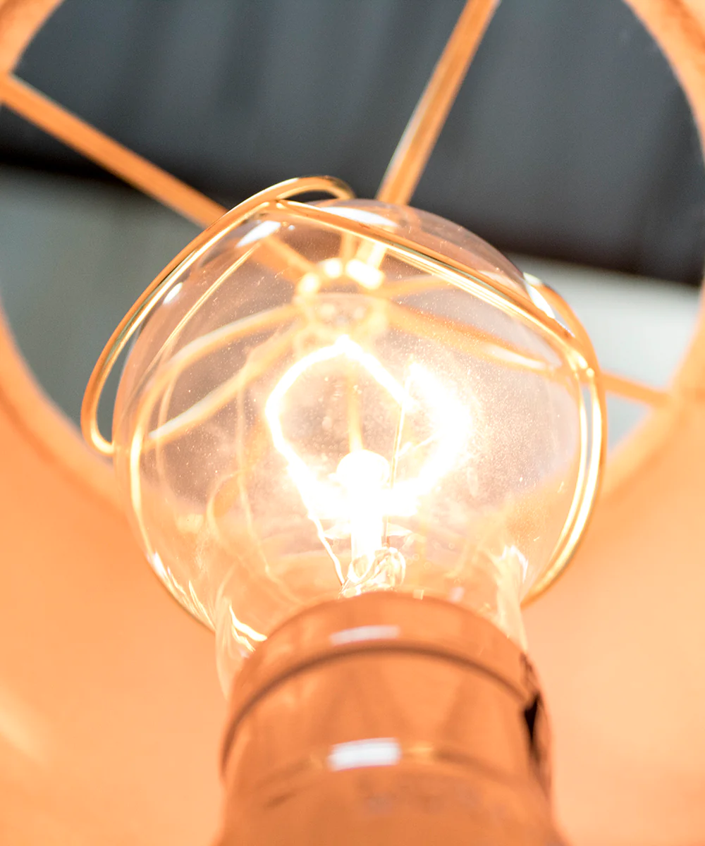 Edison Clip On Lampshade | 5x8x7 Empire | Sand Linen